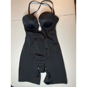 SHAPESHE Backless Shapewear Strapless Low Back Compression Bodysuit Shorts, S